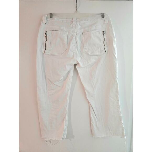 Women's White Guess Jeans Capri Stretch Jeans Size 28 - Picture 6 of 6